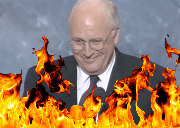 Dick Cheney in hell