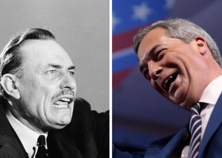 Enocj Powell and Nigel Farage