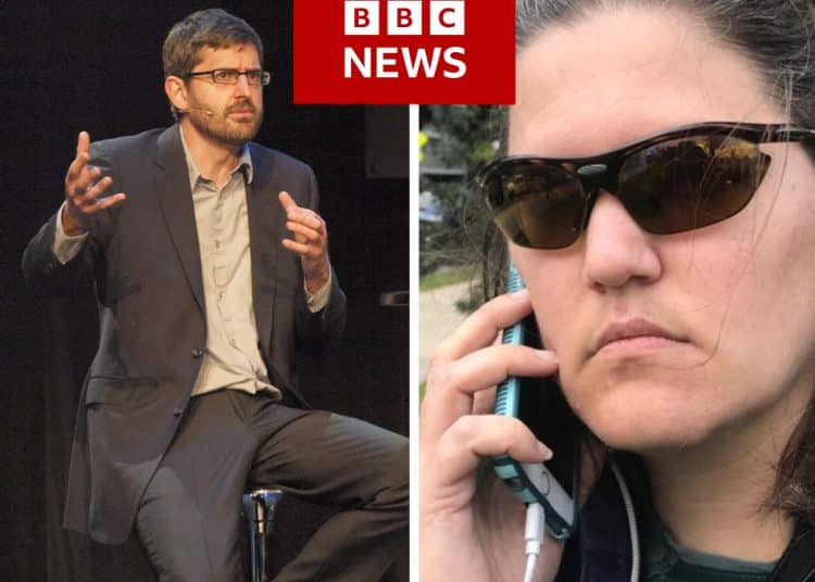 Louis Theroux, the BBC logo, and an infamous Karen
