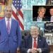 Nigel Farage and Donald Trump in one image, and another with Trump and Jeffrey Epstein