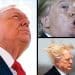 Various pictures of Trump looking bad