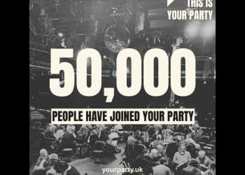 Your Party 50,000 members
