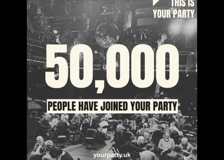 Your Party 50,000 members