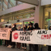 Palestine activists protest arms conference