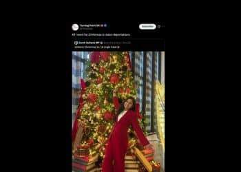 A tweet from Zarah Sultana with Turning Point UK calling for her to be deported