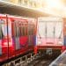 Trains on London's Docklands Light Railway Cleaners dispute