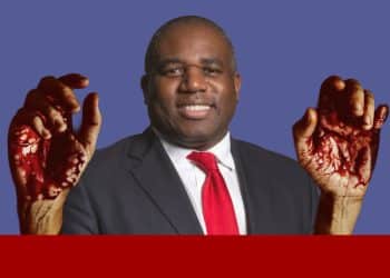 David Lammy with blood on his hands 2