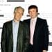Donald Trump and Jeffrey Epstein in front of a redacted document