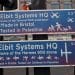 Spoof road signs pointing to Elbit Systems HQ, saying Made in Bristol Tested in Palestine