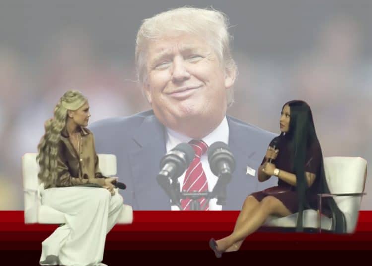 Erika Kirk and Nicki Minaj and Donald Trump