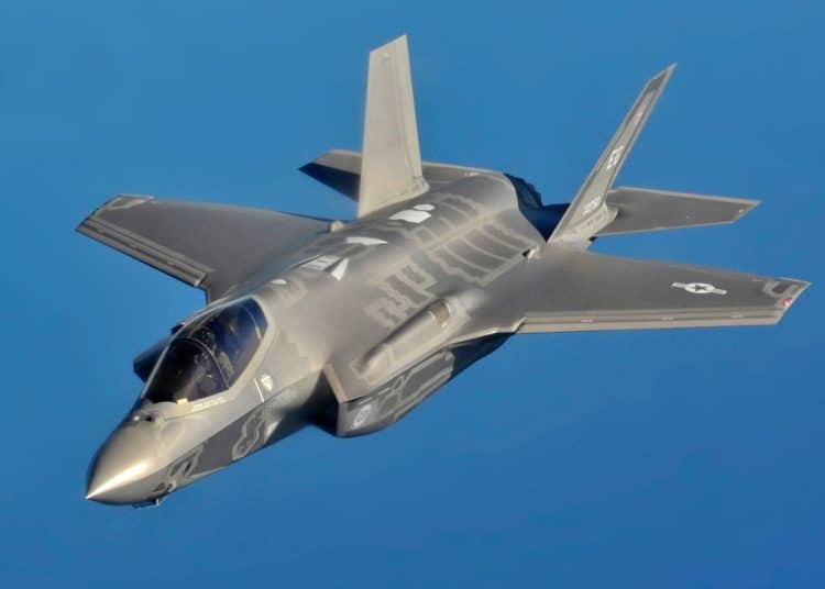 Nuclear capable F35A jet from RAF Lakenheath