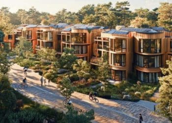 Artist's impression of proposed charter city Forest City