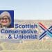 Julie Currie, Dumfries and Galloway, and the Scottish Tories logo