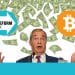Nigel Farage, the Reform UK logo, and the Bitcoin logo
