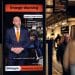 A rough sleeping weather alert on an electronic billboard in a railway station