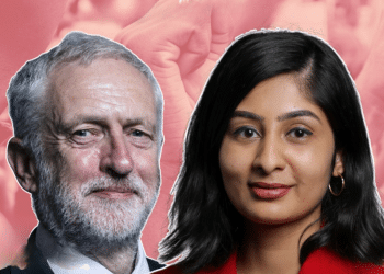 Head shots of Your Party's leaders side-by-side - Jeremy Corbyn and Zarah Sultana