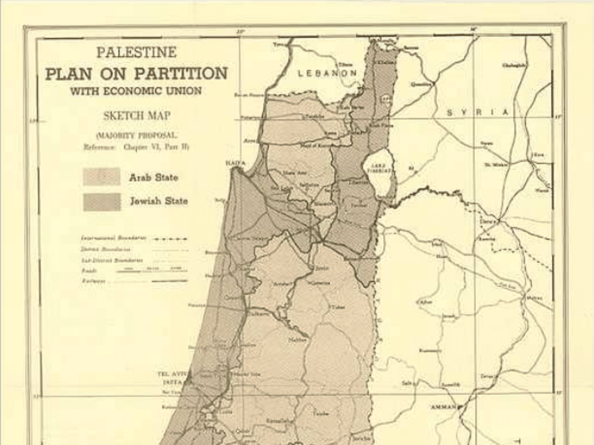 The partition of Lebanon and Palestine