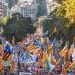 Catalan independence protest in Barcelona, Spain in 2019
