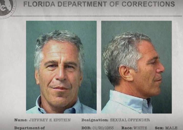 Florida Department of Corrections mugshot of Jeffrey Epstein