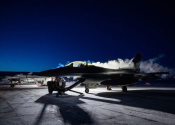 USAF F16 at Pittufik Space Base, Greenland