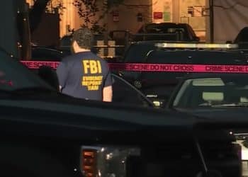 FBI agent at a crime scene in Portland ICE