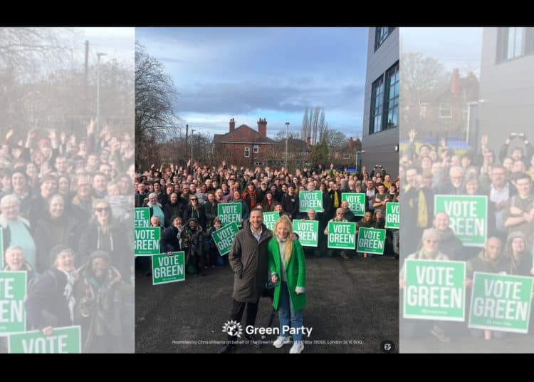 Green Party activists in Gorton & Denton