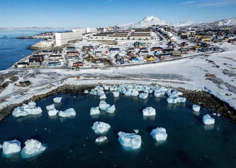A port town in Greenland