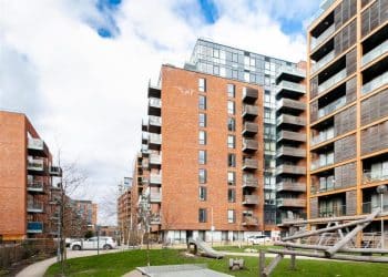 Hoey Court and Massey House, east London, where residents have been without heating and hot water