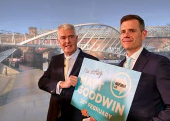 Reform: Matt Goodwin and Lee Anderson in Castlefield