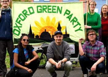 Oxford Green Party members including city council group leader Chris Jarvis (centre)