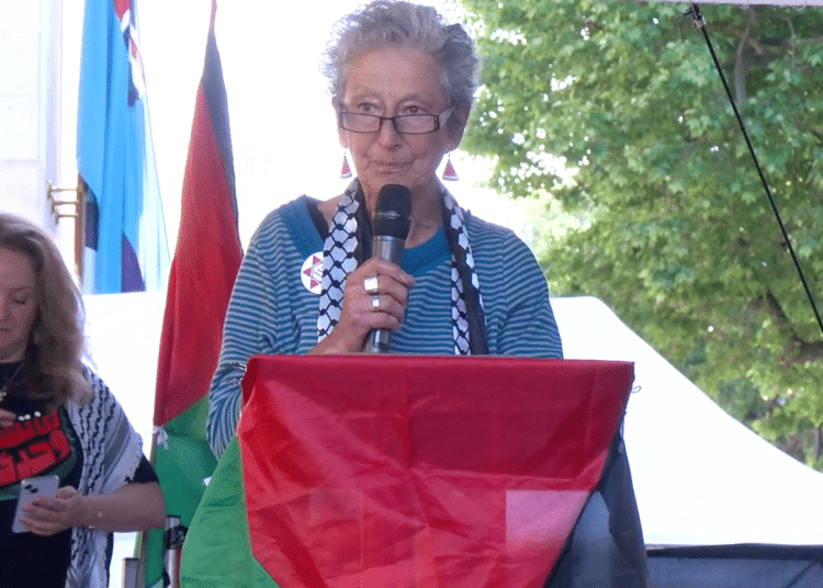 Naomi Wimborne Idrissi speaks at the national protest for Palestine — joins Your Party