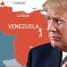 Profile image of Donald Trump overlaid on a map of Venezuela