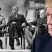 Profile image of Donald Trump over B/W image of world war two leaders Joseph Stalin, Franklin Delano Roosevelt and Winston Churchill