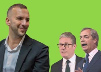 Zack Polanski, Keir Starmer, and Nigel Farage
