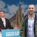 Zack Polanski and Matt Goodwin in Gorton