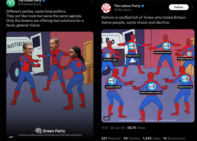 Labour steals Green Party meme