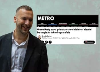 Zack Polanski and a Metro headline Green party