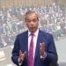 Nigel Farage superimposed in front of parliament