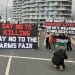 Arms trade protesters outside DSEI