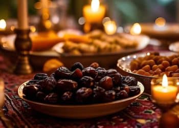 Dates in an Iftar meal during Ramadan
