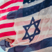 The Israel and US flags fly next to one another