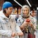 Two people food shopping Illustrating Muslim food insecurity