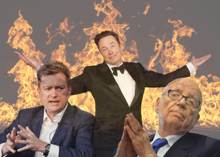 Billionaire Elon musk and his merry band of media barons