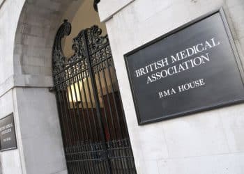 British Medical Association BMA House sign BMA staff to strike