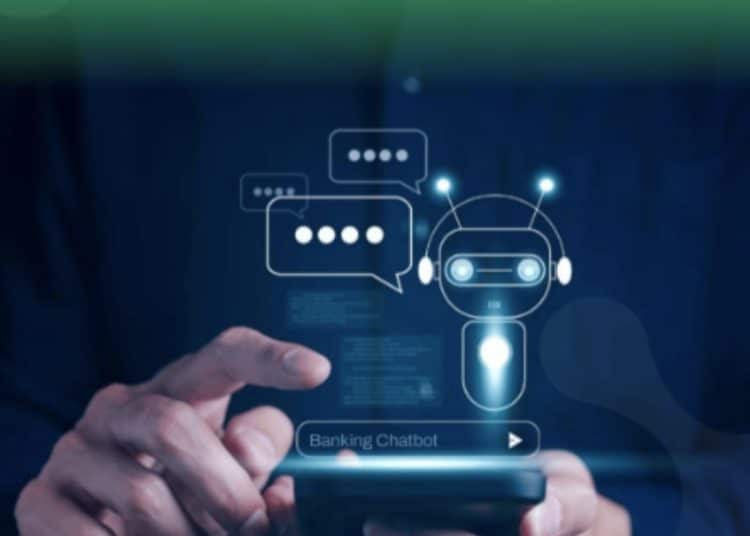 Illustrative image of bank AI chatbot on phone