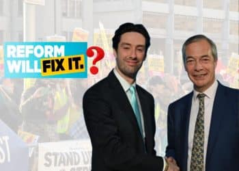Ben Flook and Nigel Farage, Reform