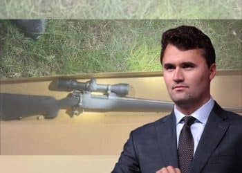 Charlie Kirk and a rifle