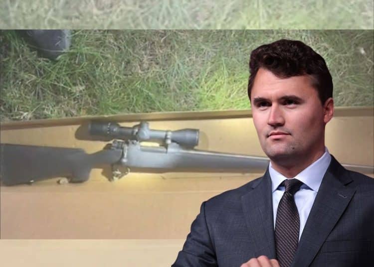 Charlie Kirk and a rifle