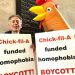 Peter Tatchell and a giant chicken protest against Chick-fil-A