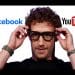 Mark Zuckerberg, the Facebook logo, and the YouTube logo